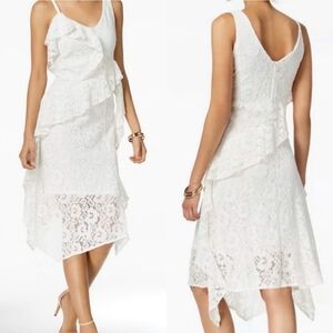 Taylor White Lace Midi Dress